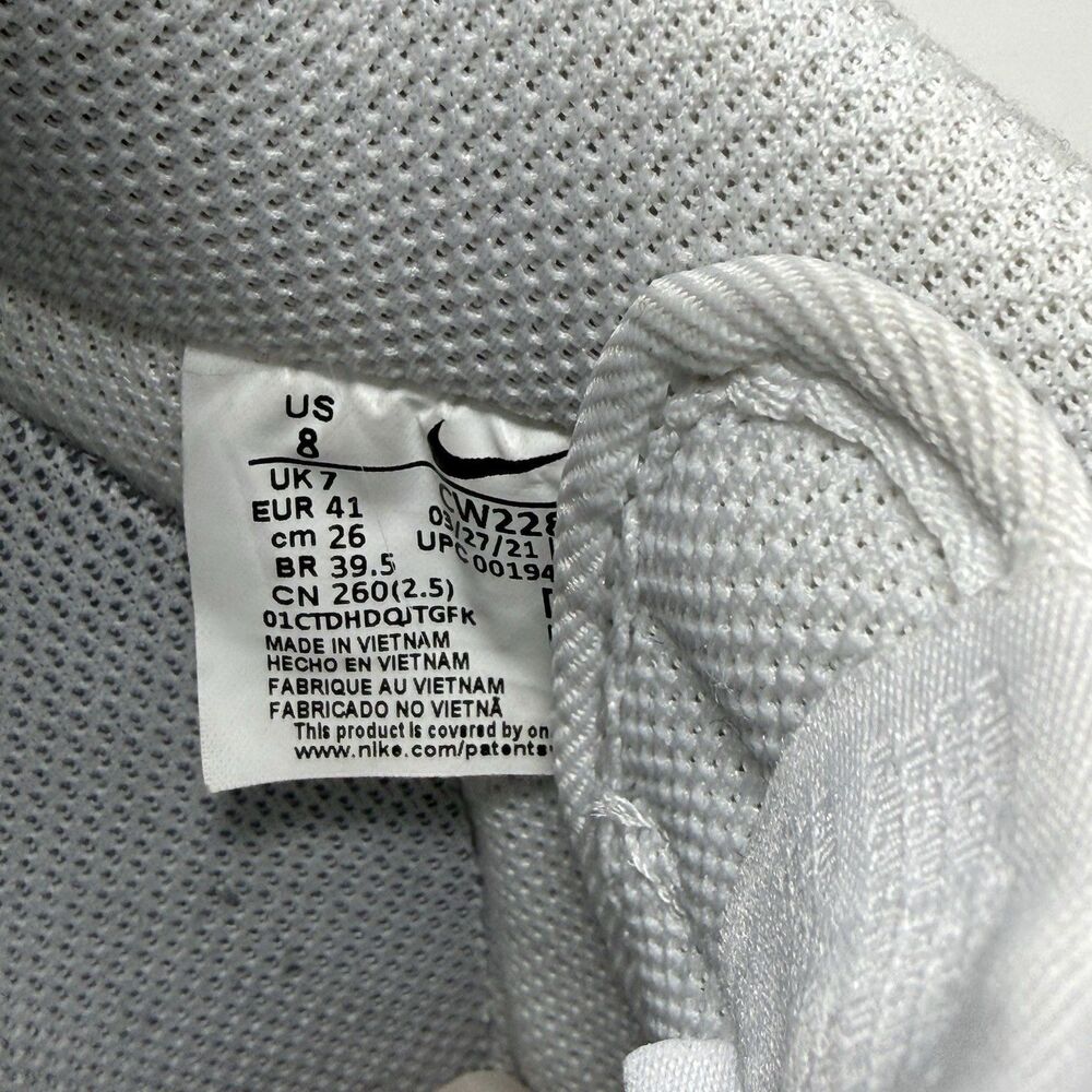 Nike Air Force 1 '07 Low Mens 8 Triple White Leather Athletic Shoes Sneaker - Picture 14 of 16